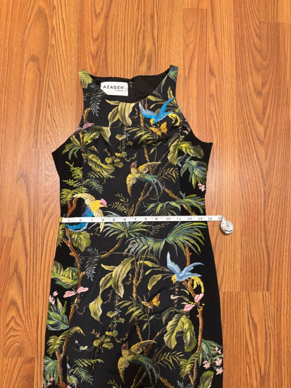 Azadeh Couture Floral Black Maxi Dress - Picture 12 of 15